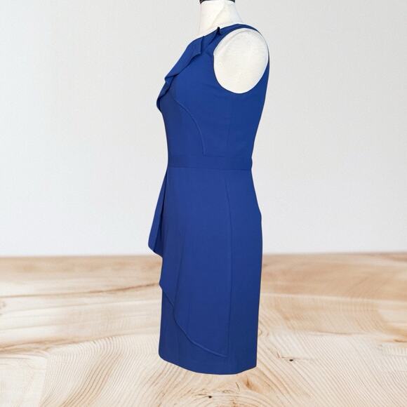 BCBG MaxAzria Sleeveless Siri Dress Sz 8 Blue Depth Bodycon Cocktail Event Party - Picture 4 of 10